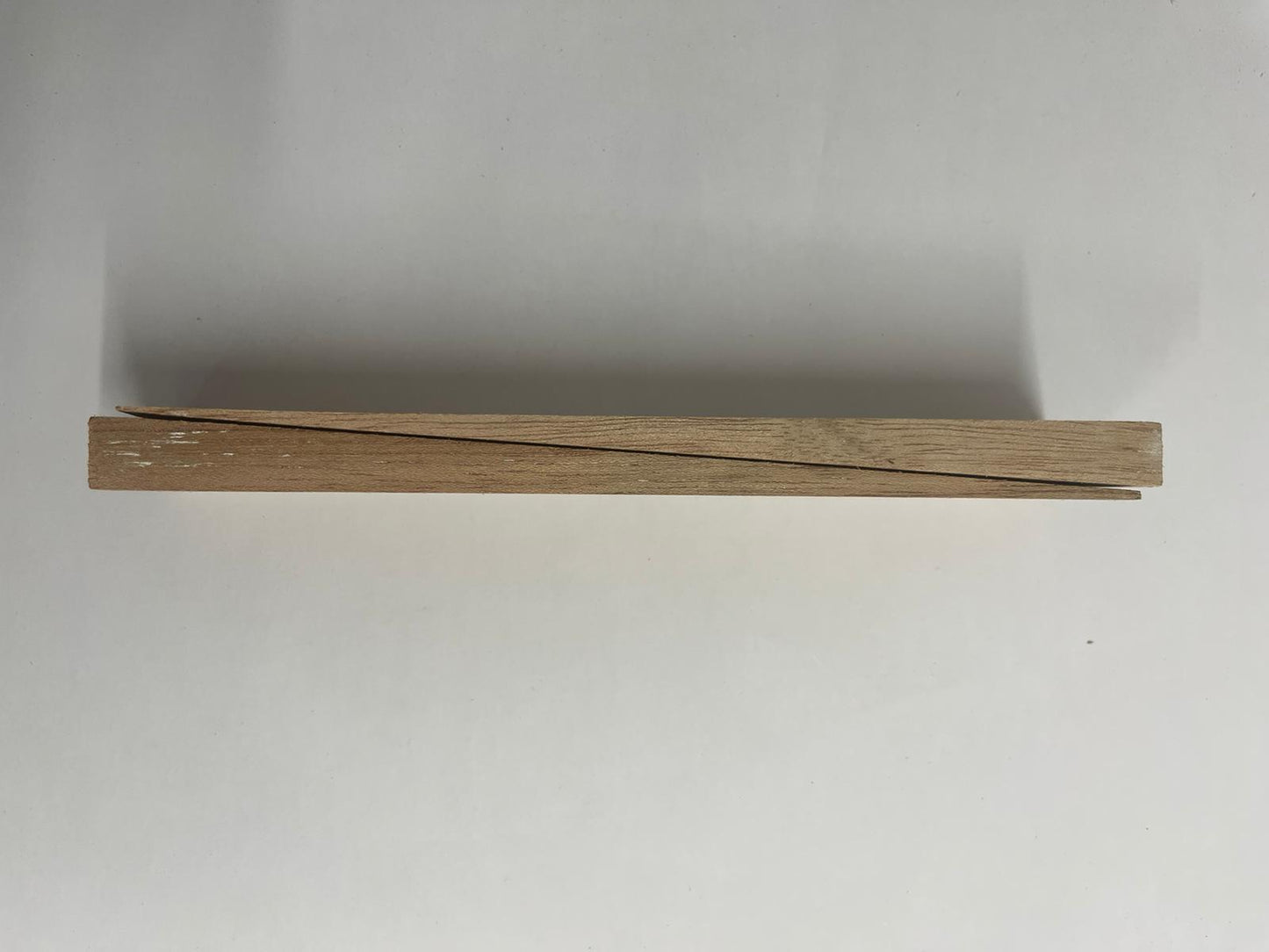 Hardwood timber wedges/packers/spacers. 208mm long, 45mm wide, approx 13mm-1mm